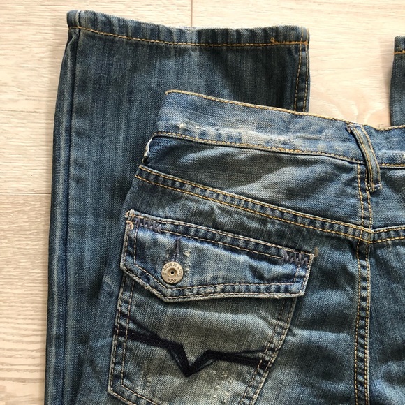 NWT Guess Juniors Falcon Slim Fit Boot Cut Distressed Jeans - Picture 12 of 16